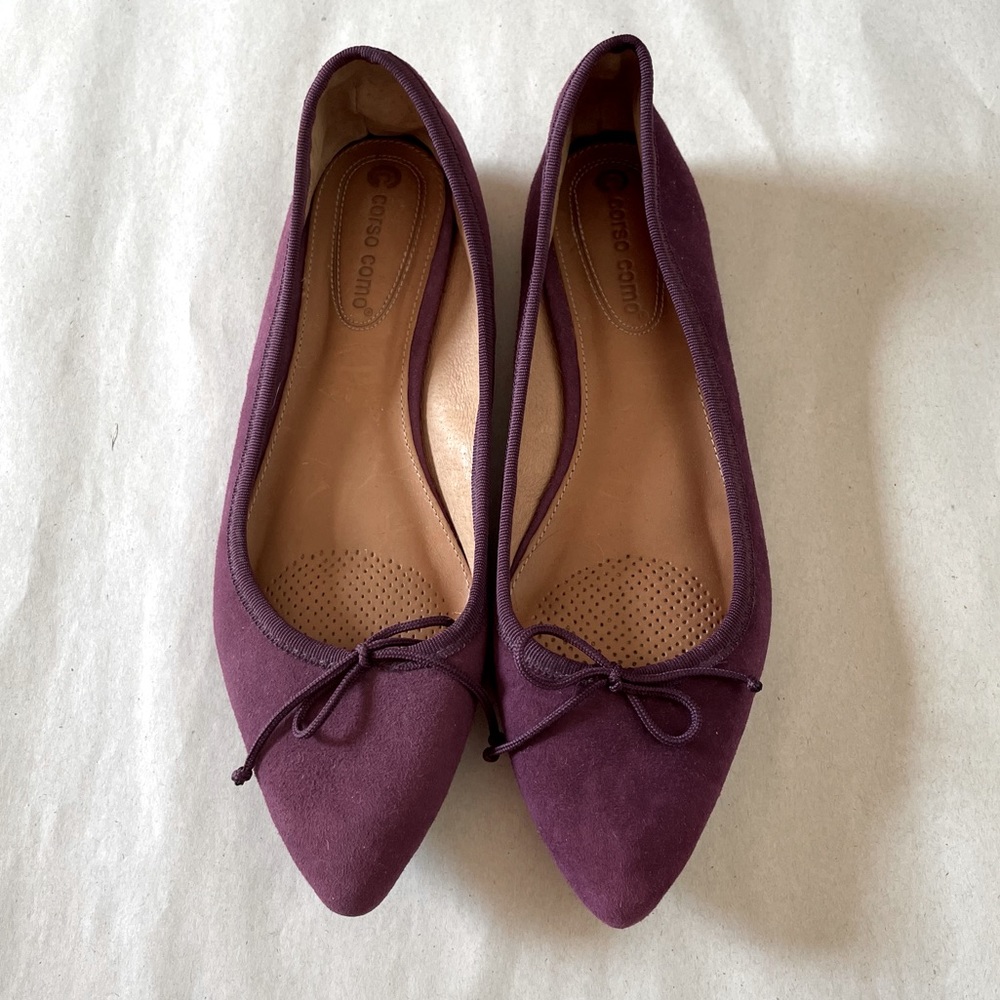 Corso Como Purple Ballerina Flat Pointed Shoes size 6M